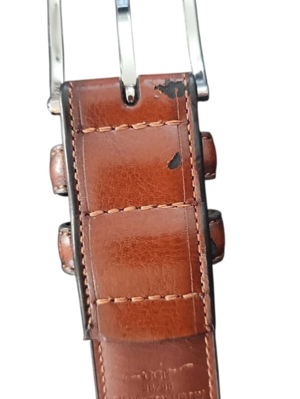 CGE Brown Coated Leather Belt Men’s Size 38 Classic Dress Casual Belt Classic